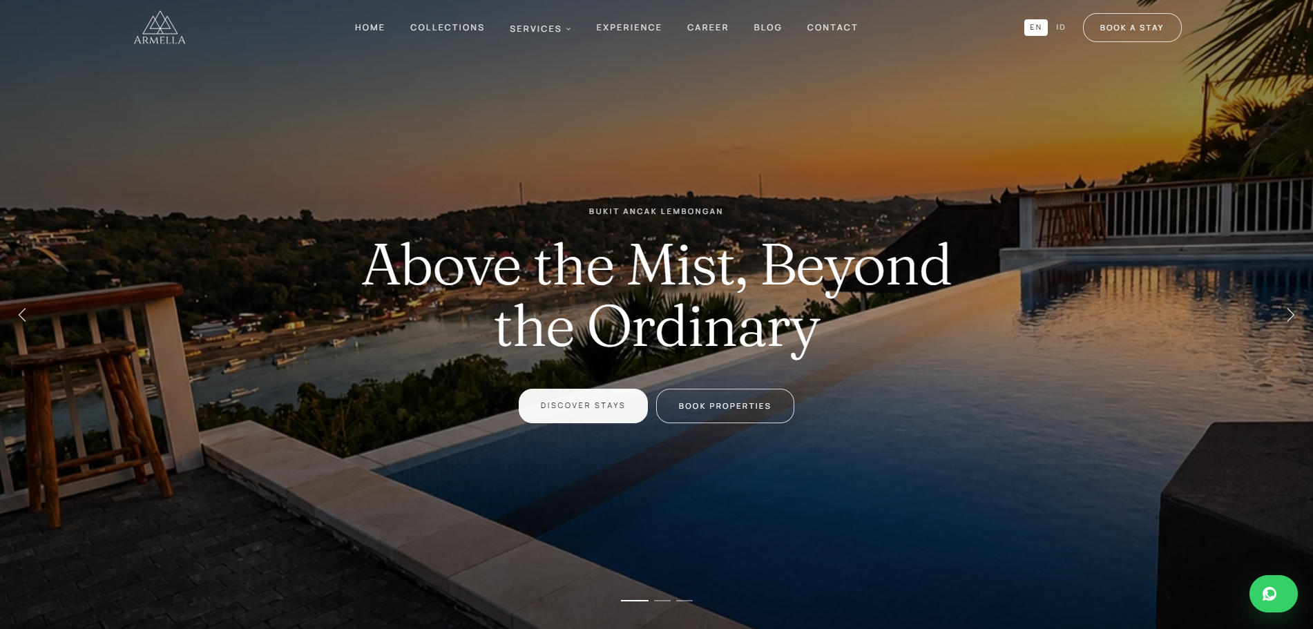 Armella Management website homepage designed by Aruna Digital